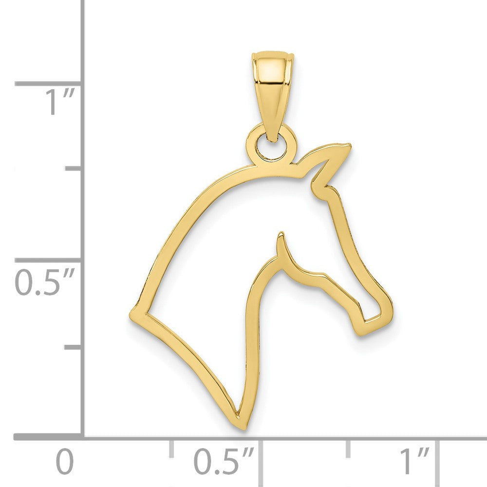 10k Cut-Out Horse Head Profile Necklace