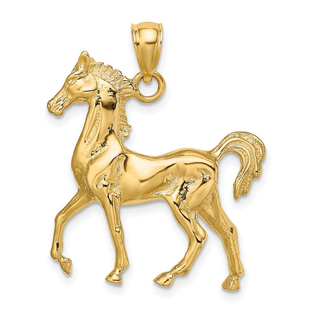 10K 3-D Polished Horse Charm