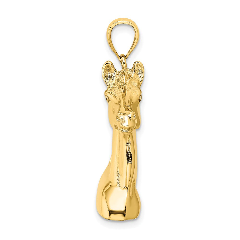 10K 3-D Polished Horse Head Charm