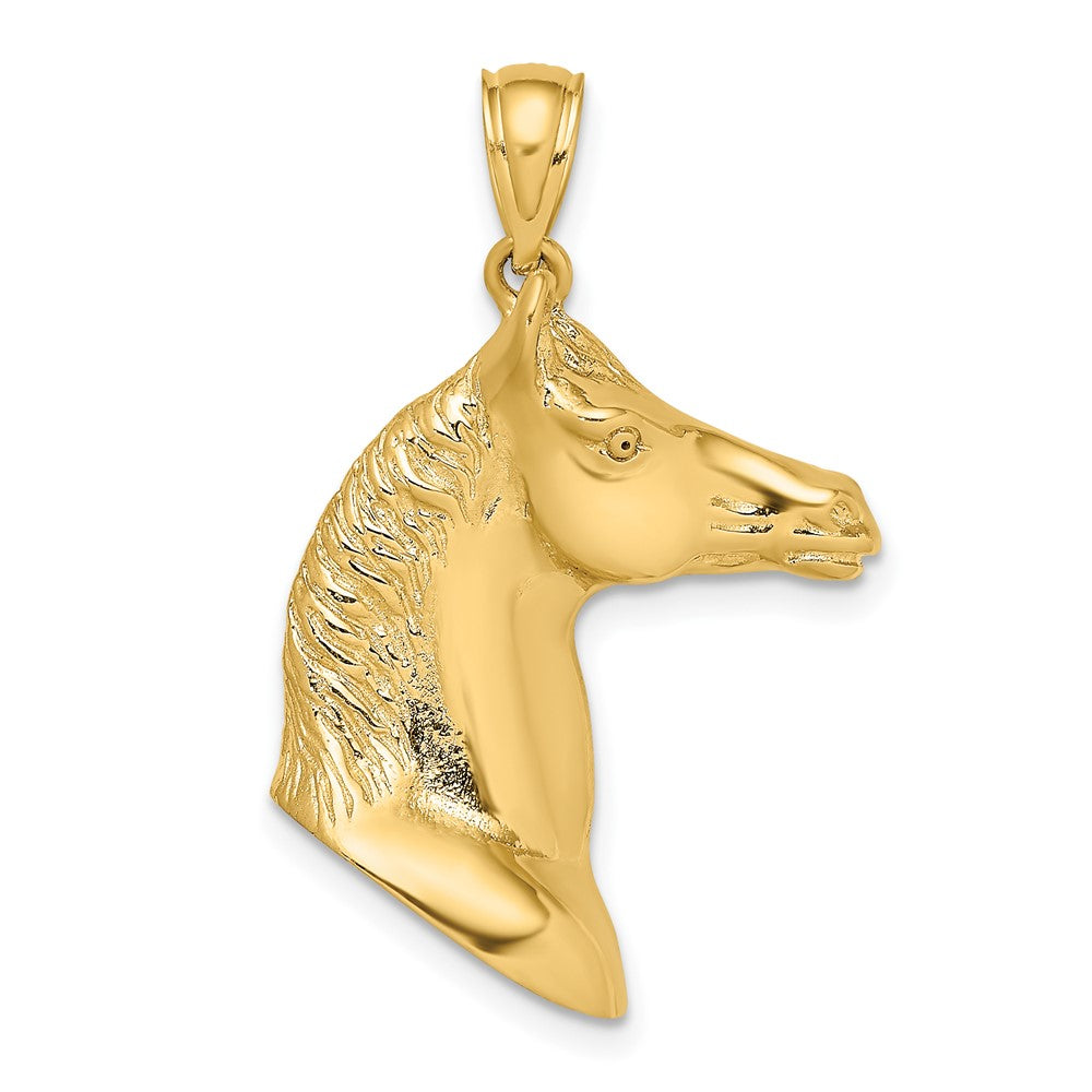 10K 3-D Polished Horse Head Charm