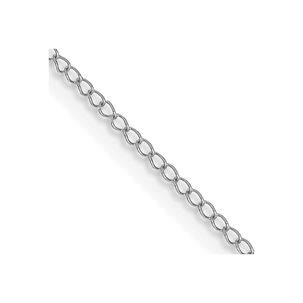 10k White Gold Carded Curb Chain