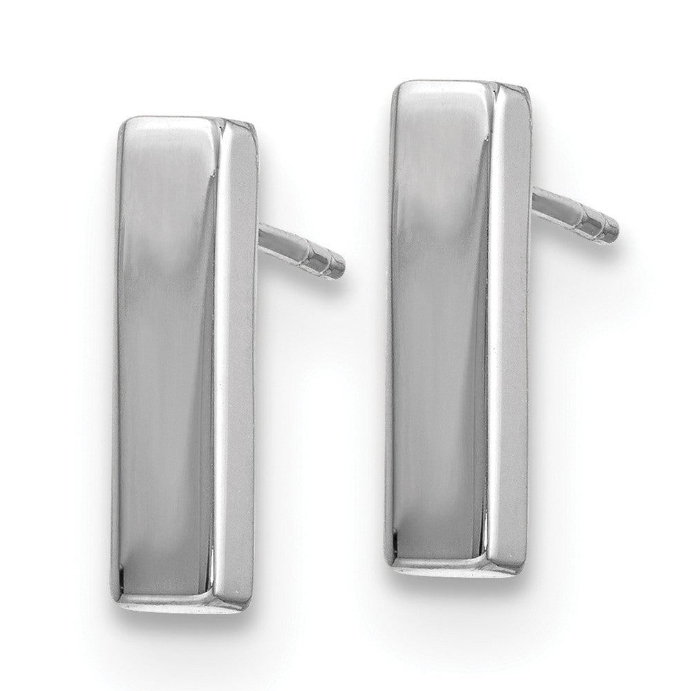 10K White Gold Polished Post Earrings
