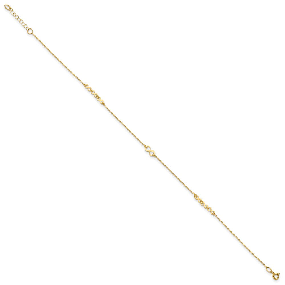 10K Polished Infinity Plus Extender - Total Anklet