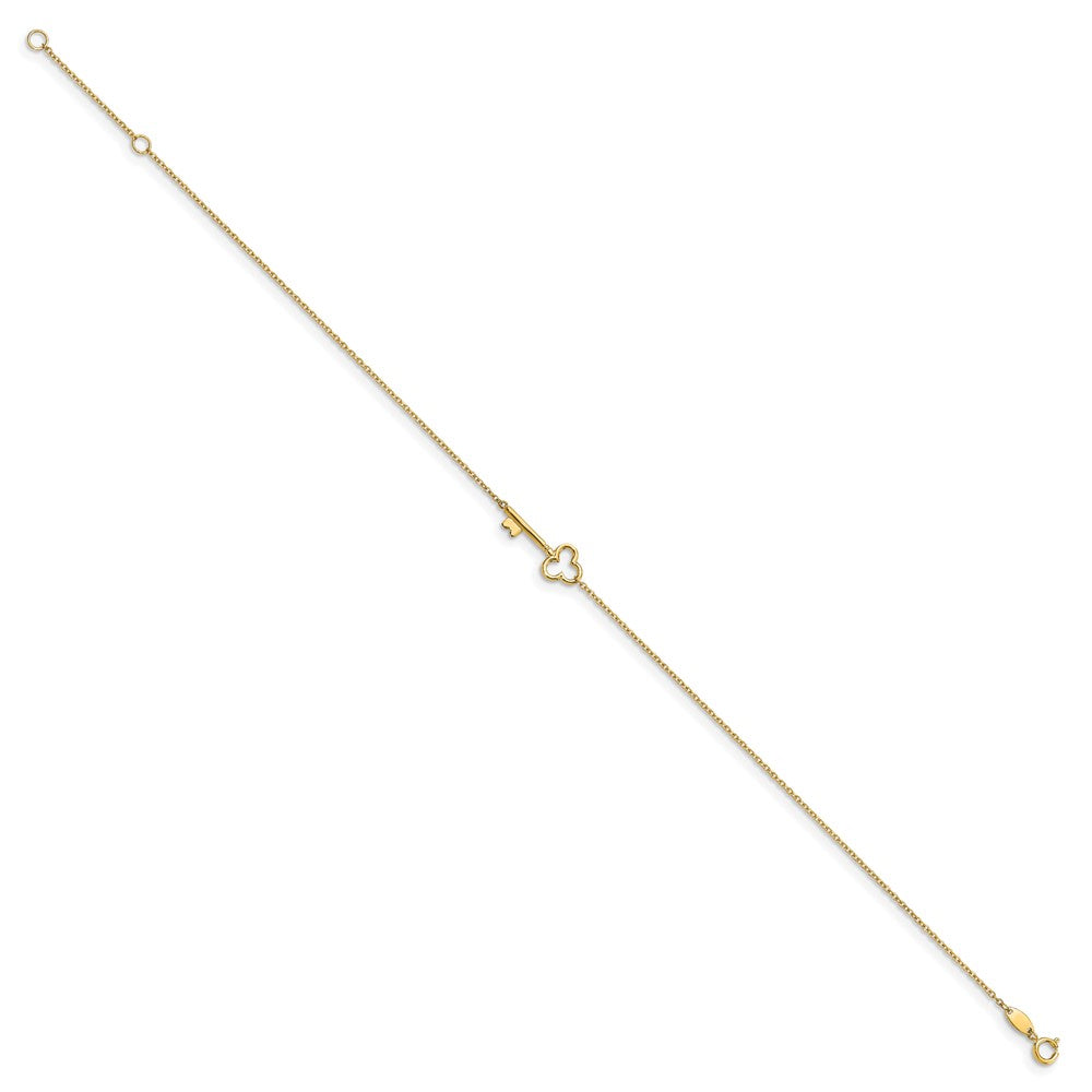 10K Polished Key Plus Extender - Total Anklet