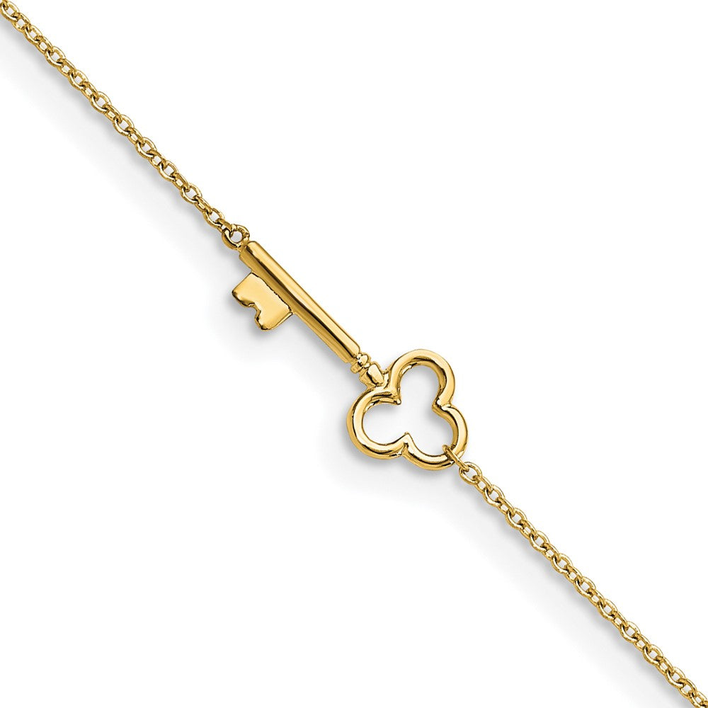 10K Polished Key Plus Extender - Total Anklet