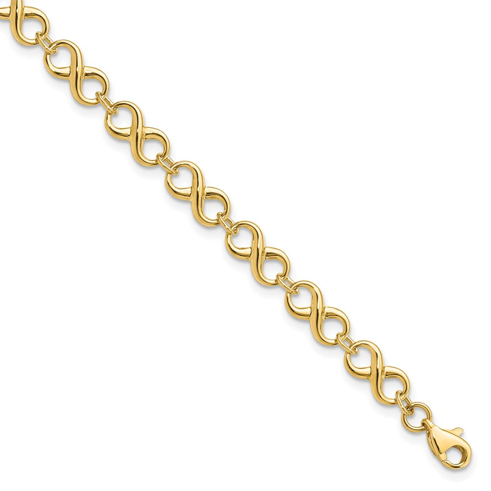 10K Polished Infinity Bracelet