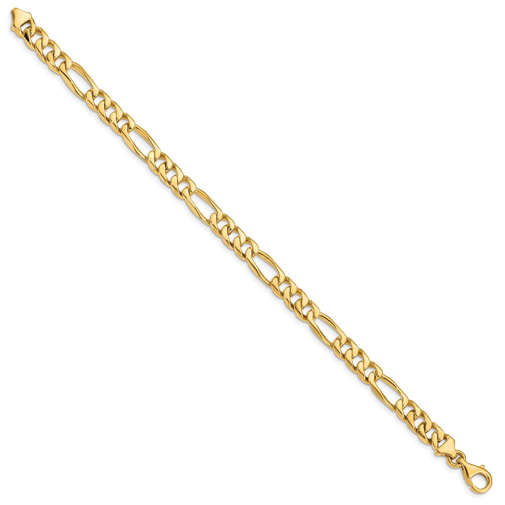 10k Hand-Polished Figaro Link Bracelet