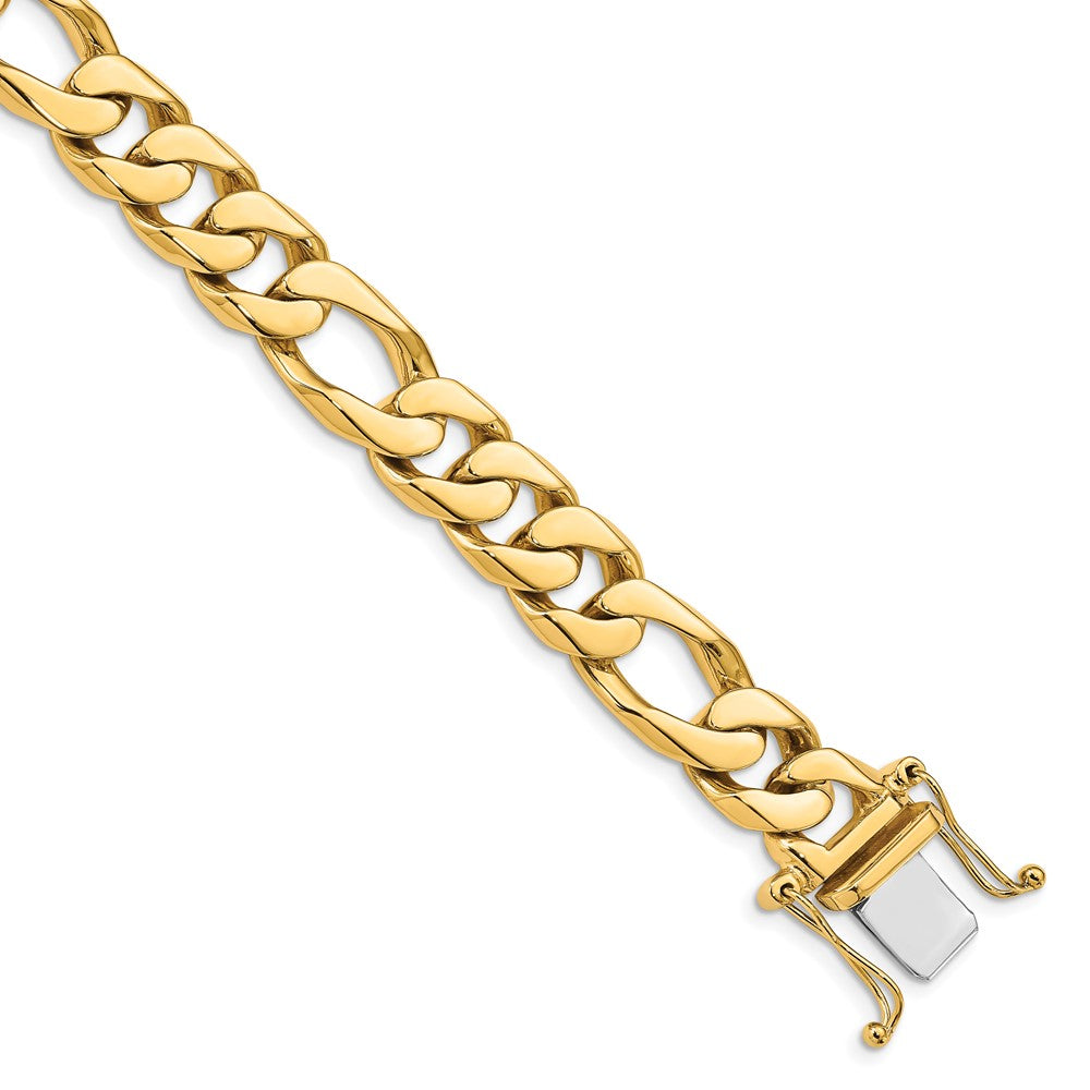 10K Hand-Polished Figaro Link Bracelet