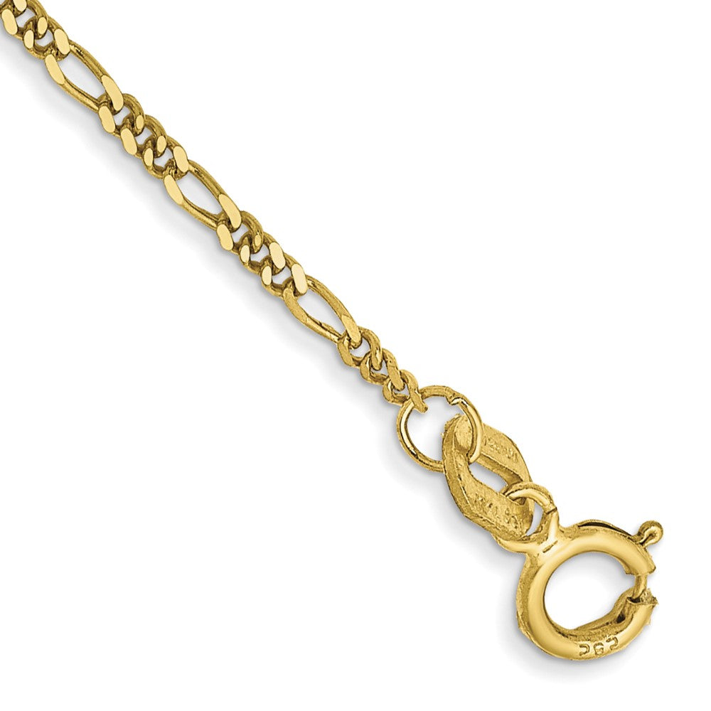 10k Flat Figaro Pendant Chain