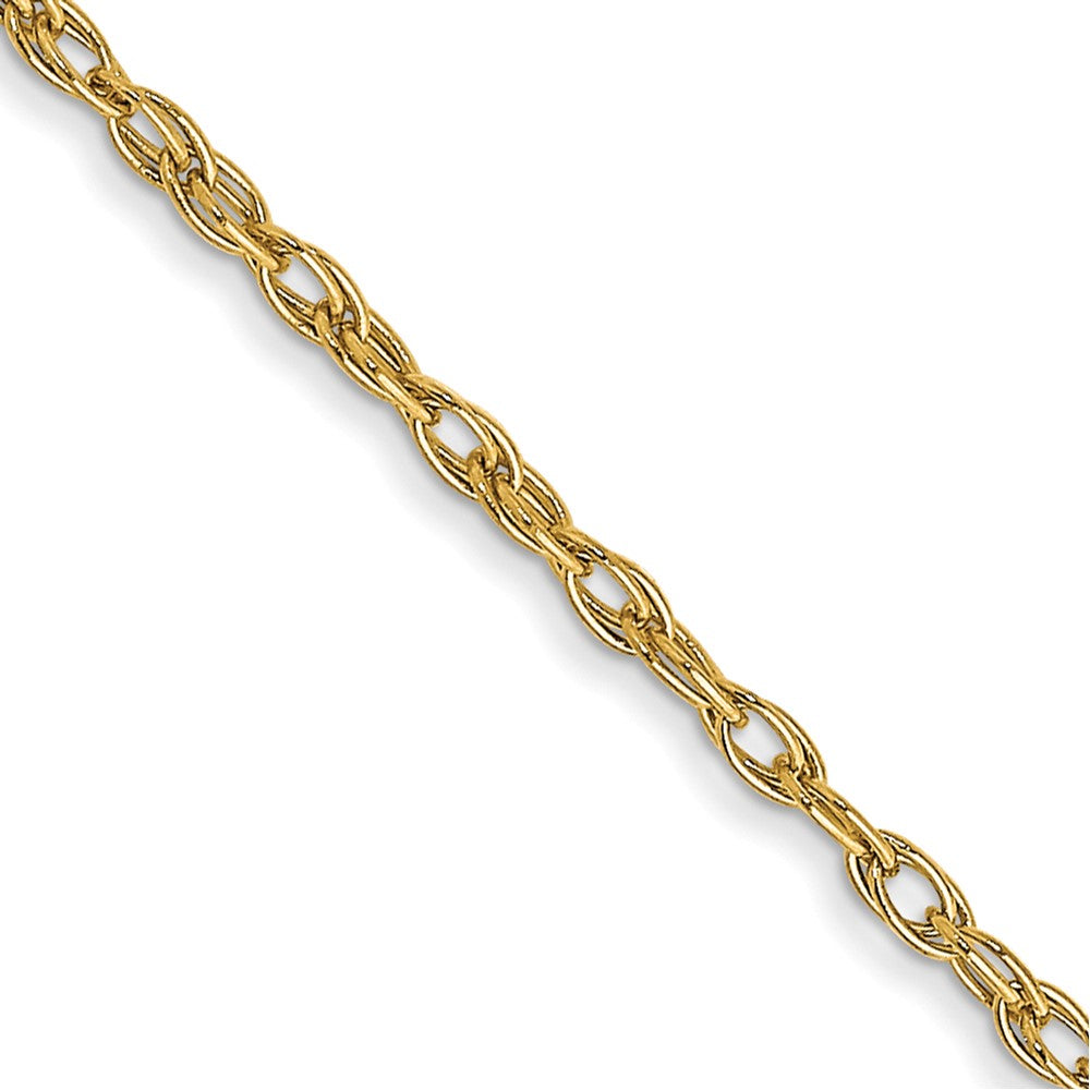 14K Carded Cable Rope with Spring Ring Clasp Chain