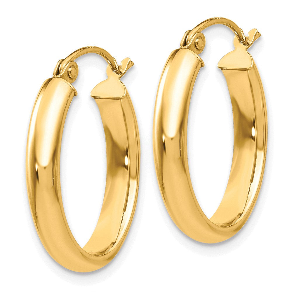 10k Polished Oval Hoop Earrings
