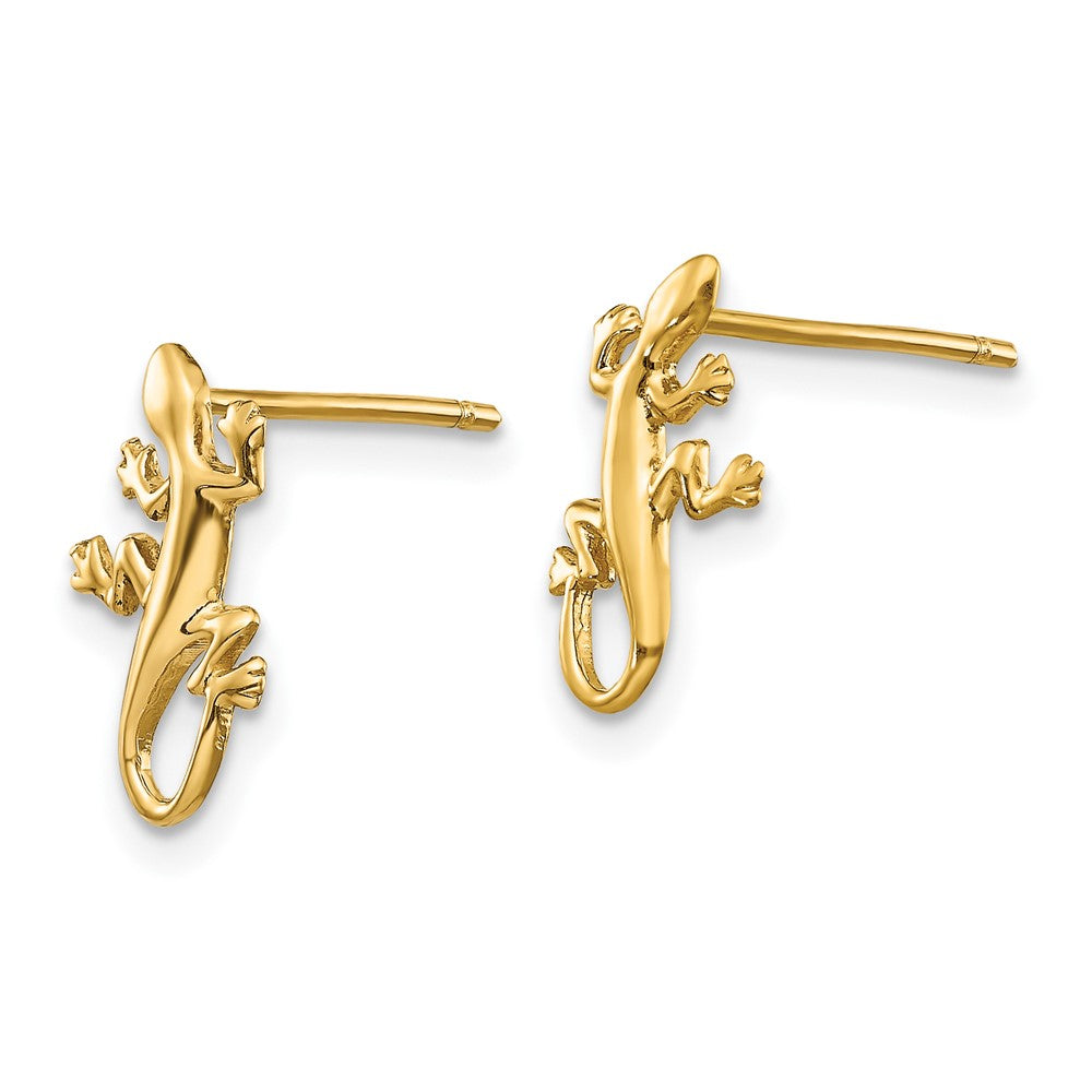 10k Polished Gecko Post Earrings