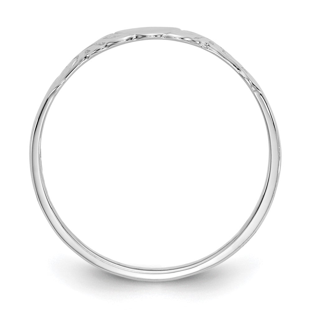10k White Gold Heart Size 4.5 Baby / Childs Ring