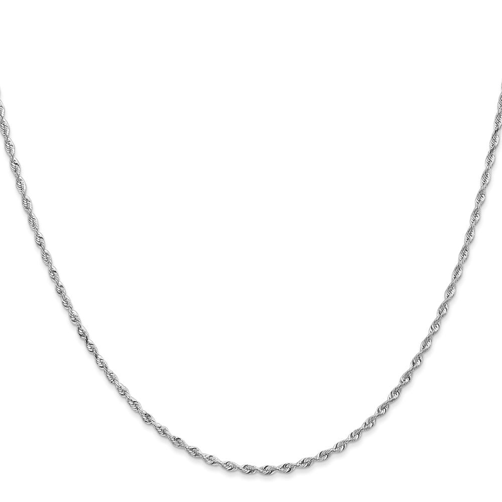 10k White Gold Diamond Cut Quadruple Rope Chain