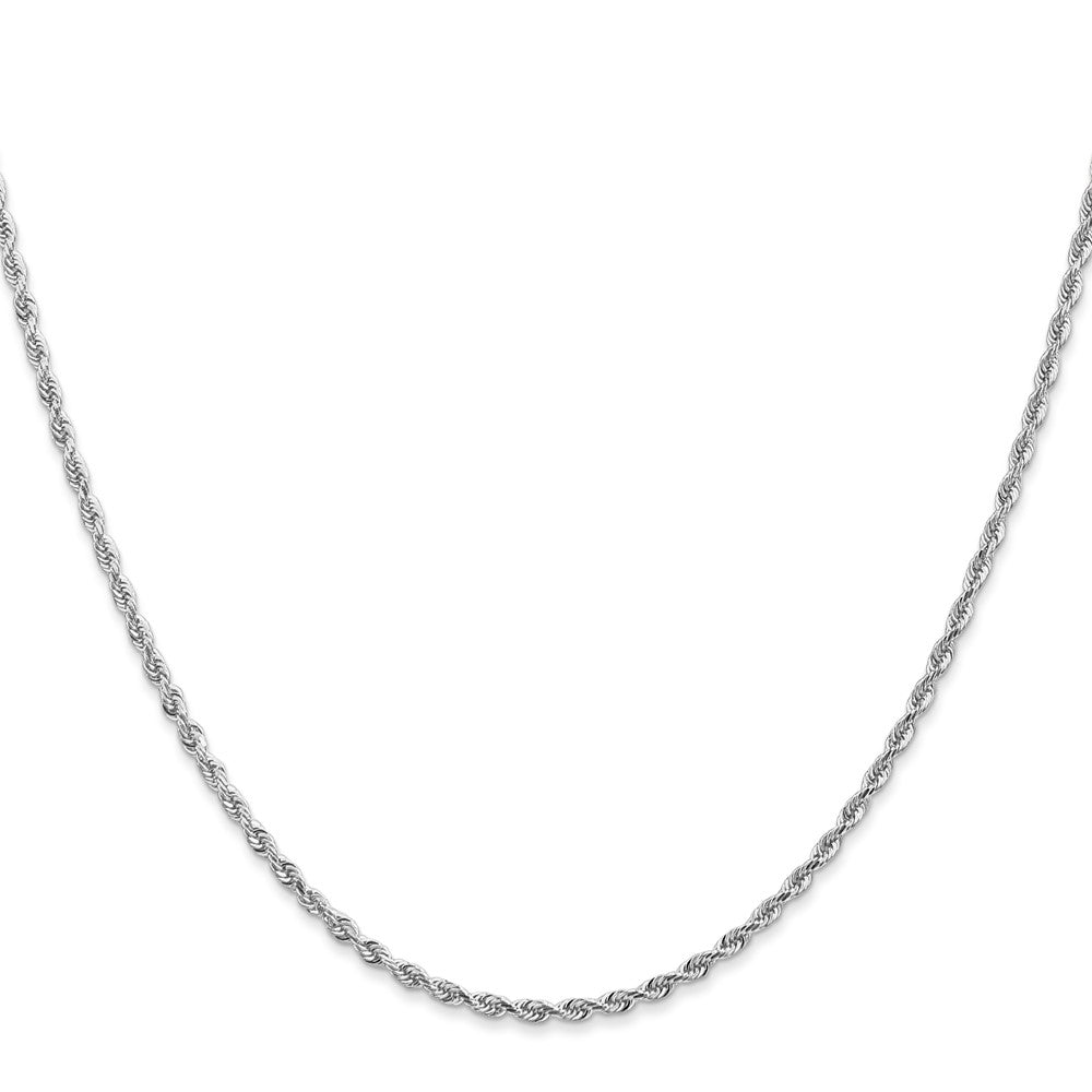 10k White Gold Diamond Cut Quadruple Rope Chain