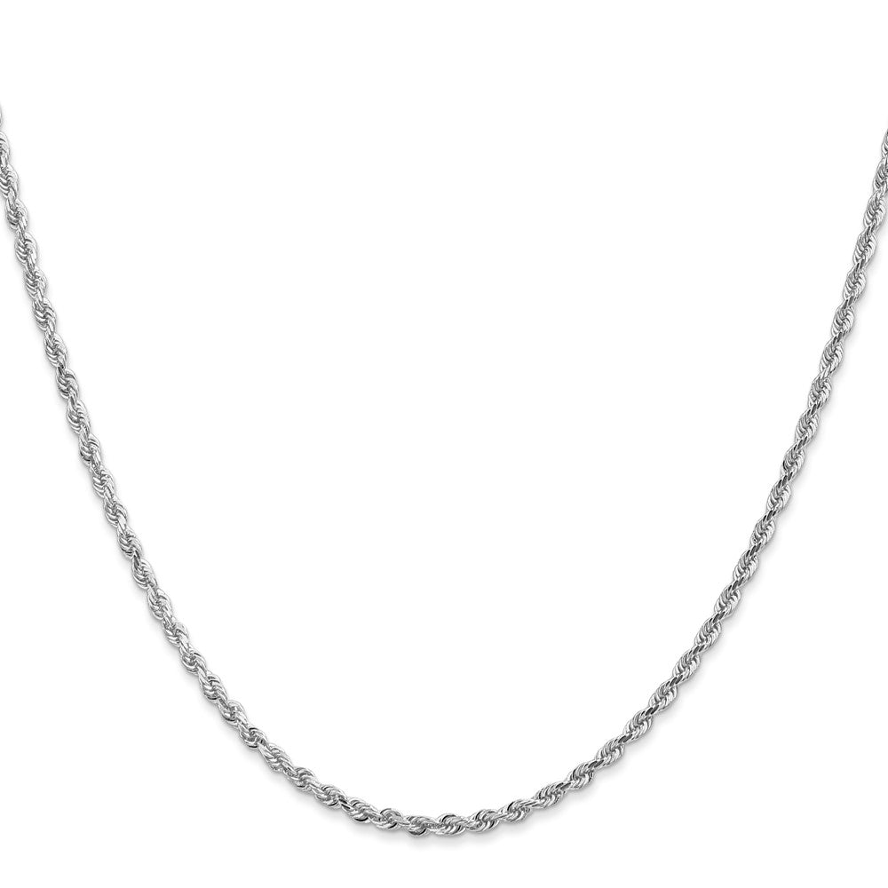 10k White Gold Diamond Cut Quadruple Rope Chain