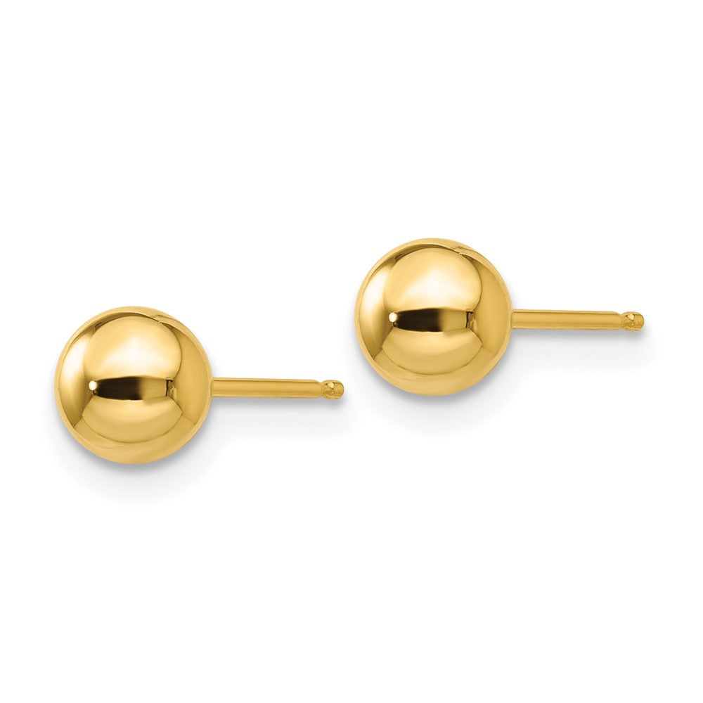 10k Polished Ball Post Earrings