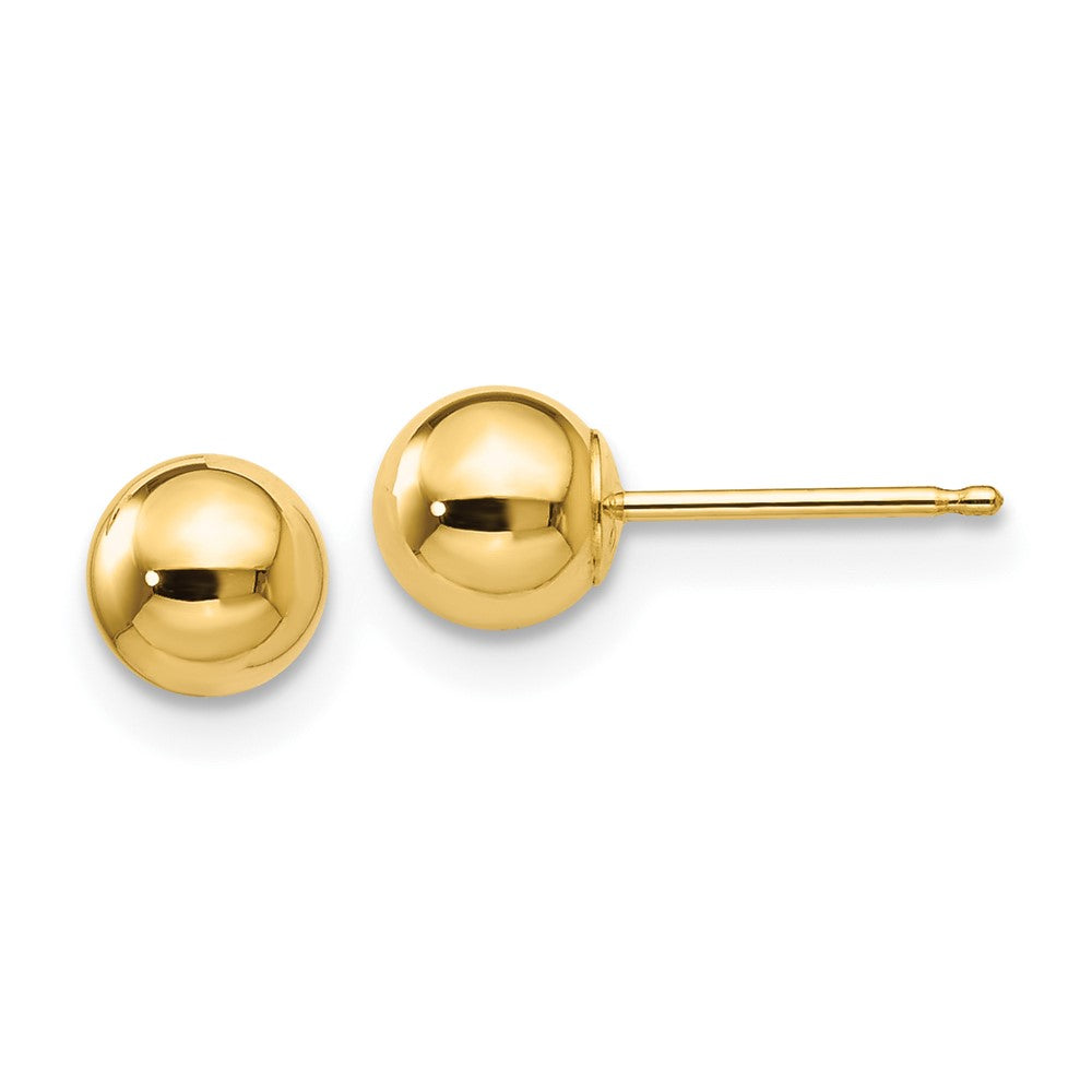 10k Polished Ball Post Earrings