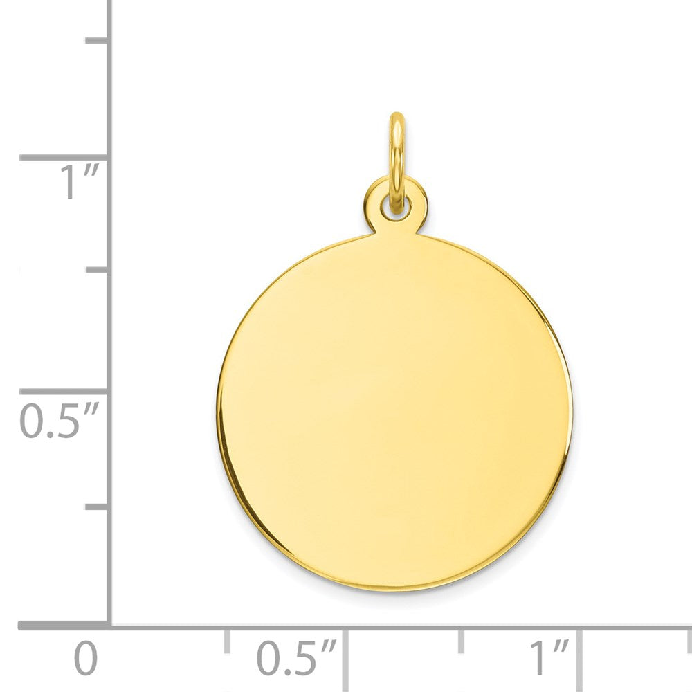 10K Plain .013 Gauge Circular Engravable Disc Charm