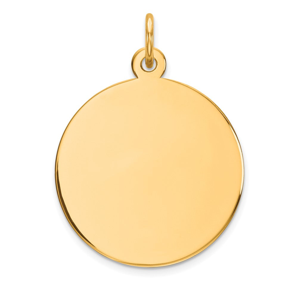 10K Plain .018 Gauge 19x Circular Engravable Disc Charm