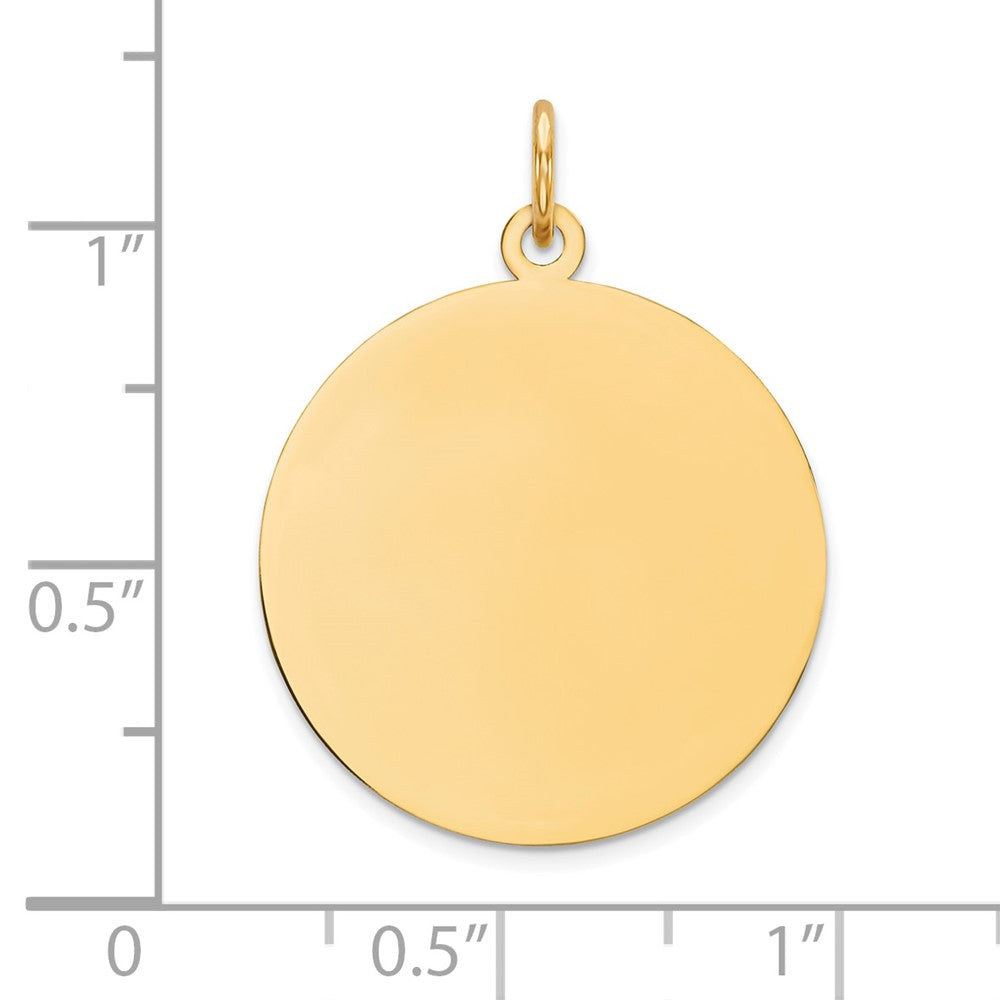 10K Plain .018 Gauge 21.25x Circular Engravable Disc Charm