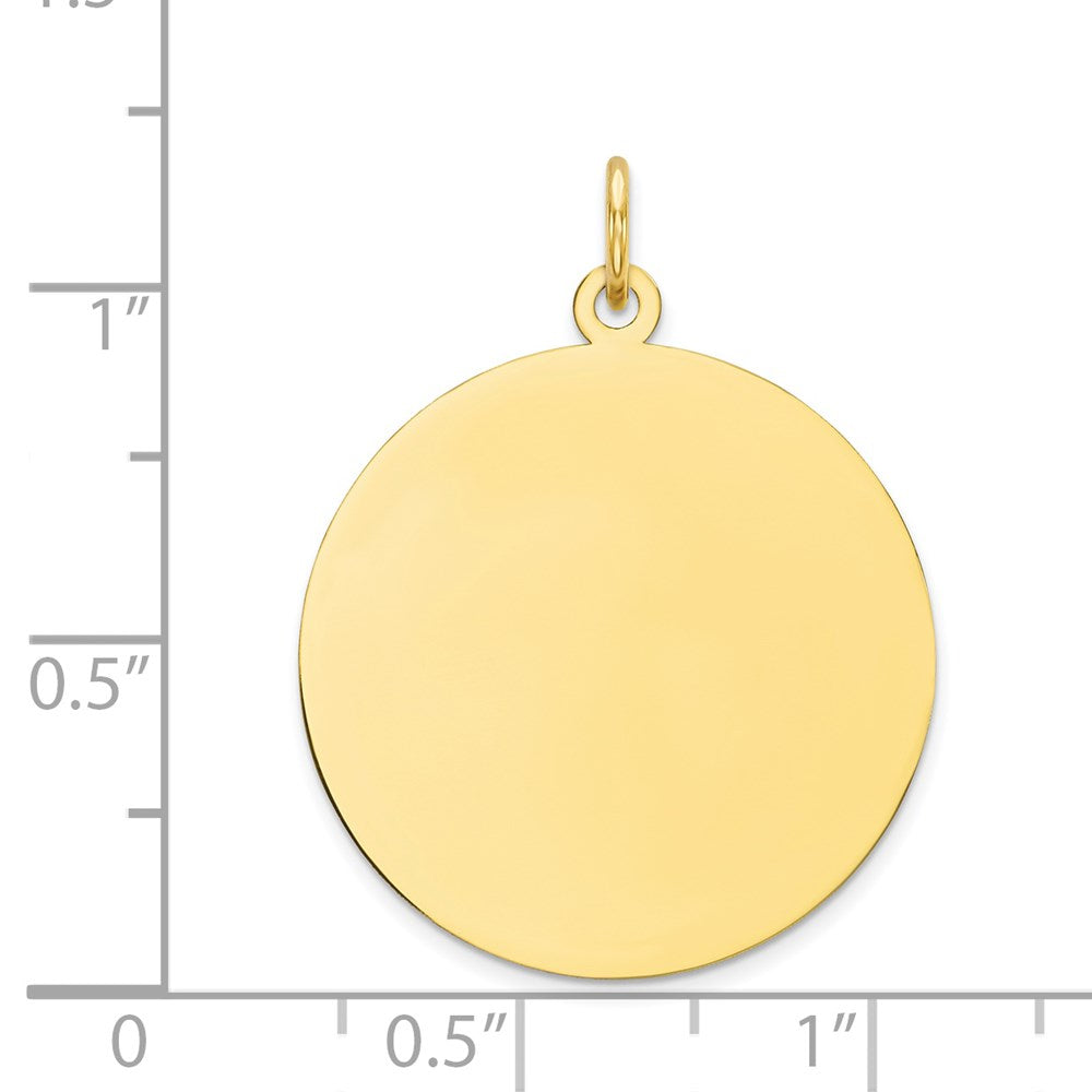 10K Plain .013 Gauge 21.25x Circular Engravable Disc Charm