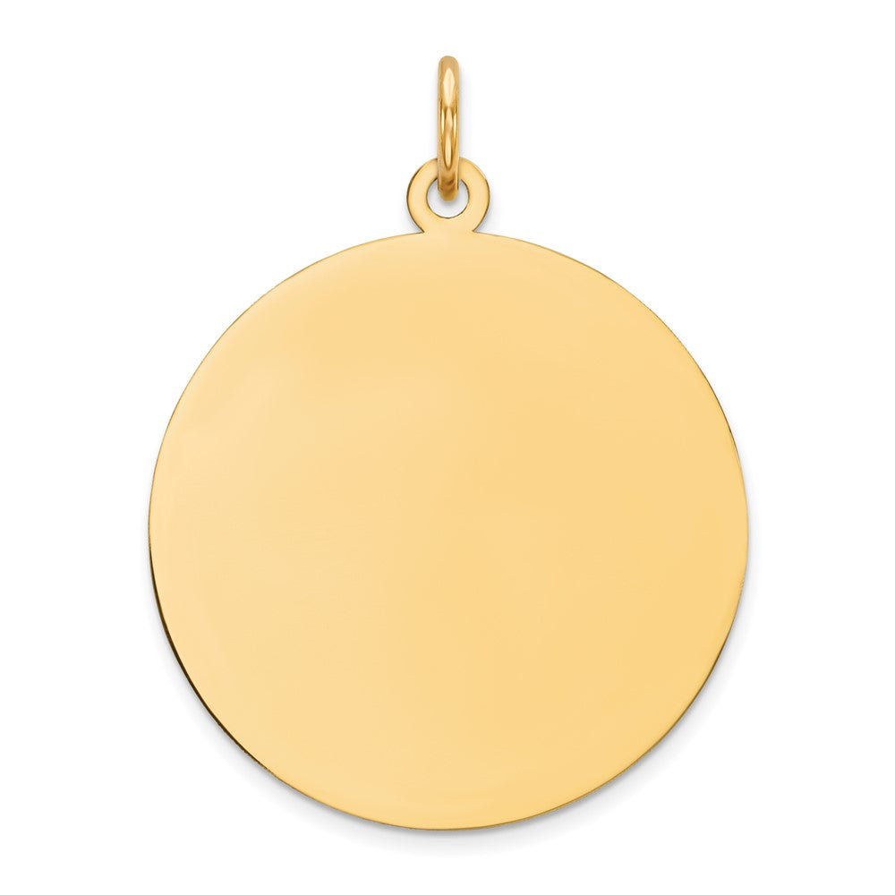 10K Plain .018 Gauge Circular Engravable Disc Charm