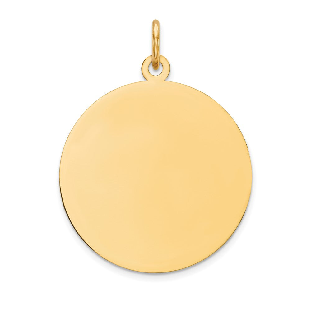10K Plain .013 Gauge 21.25x Circular Engravable Disc Charm
