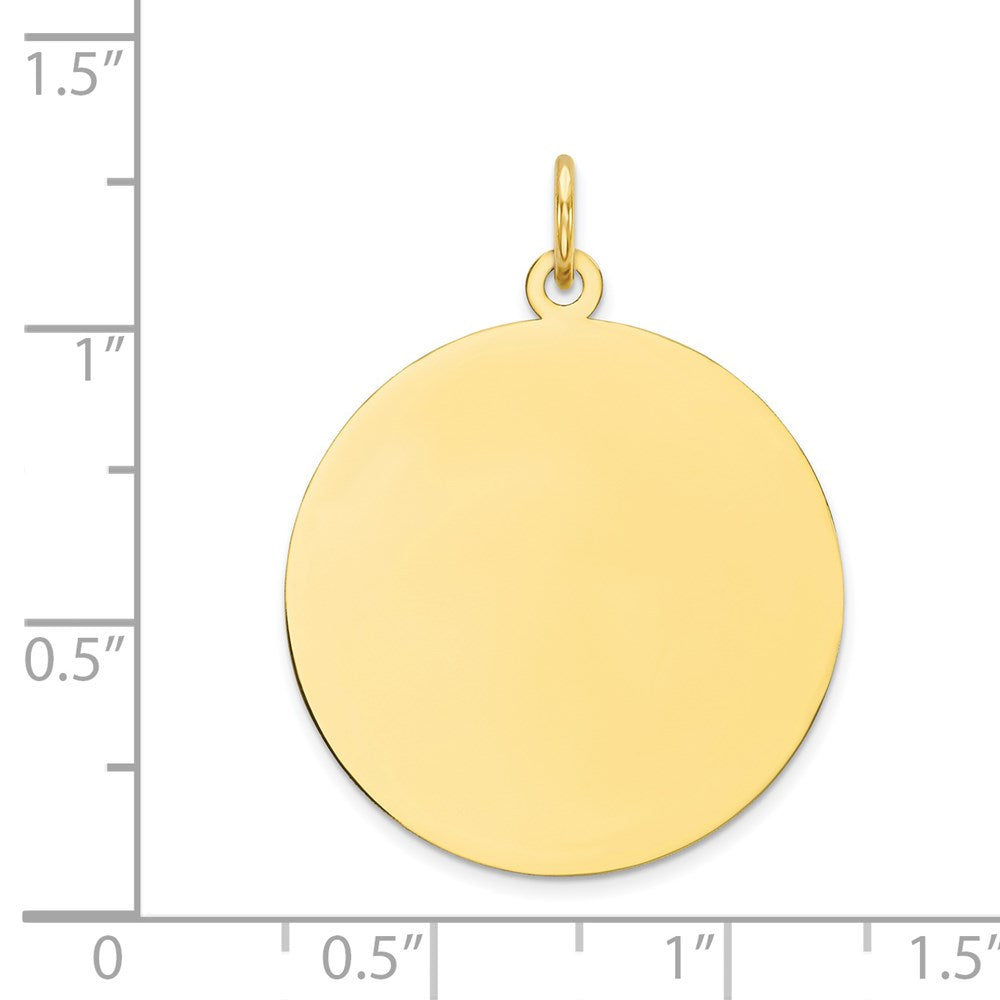 10K Plain .013 Gauge 24x Circular Engravable Disc Charm