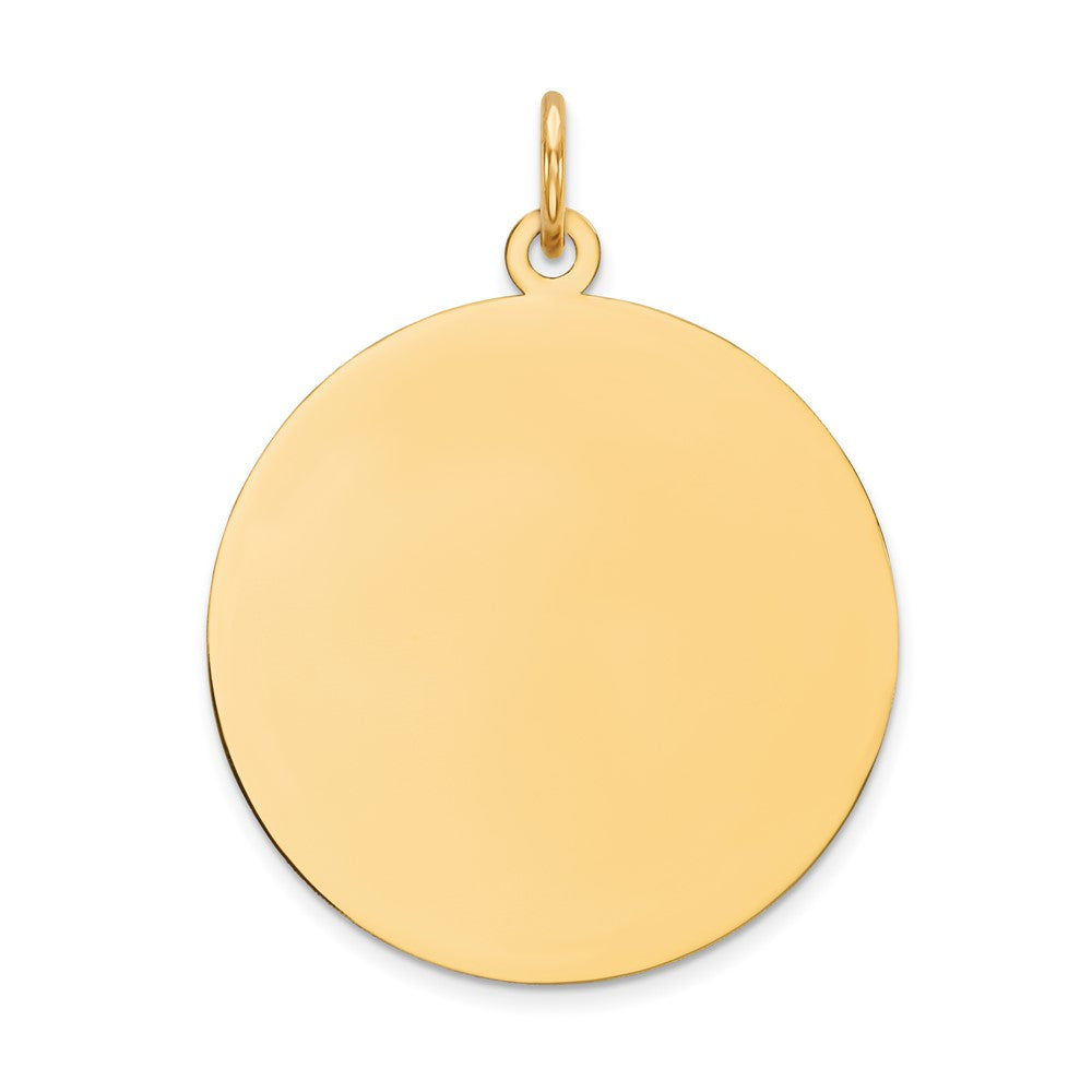 10K Plain .018 Gauge 24x Circular Engravable Disc Charm