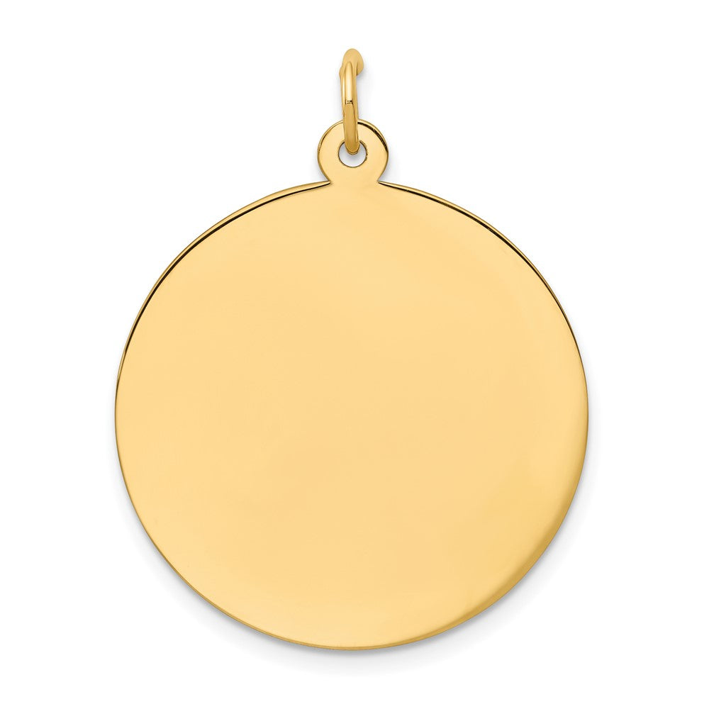 10K Plain .018 Gauge 25x Circular Engravable Disc Charm