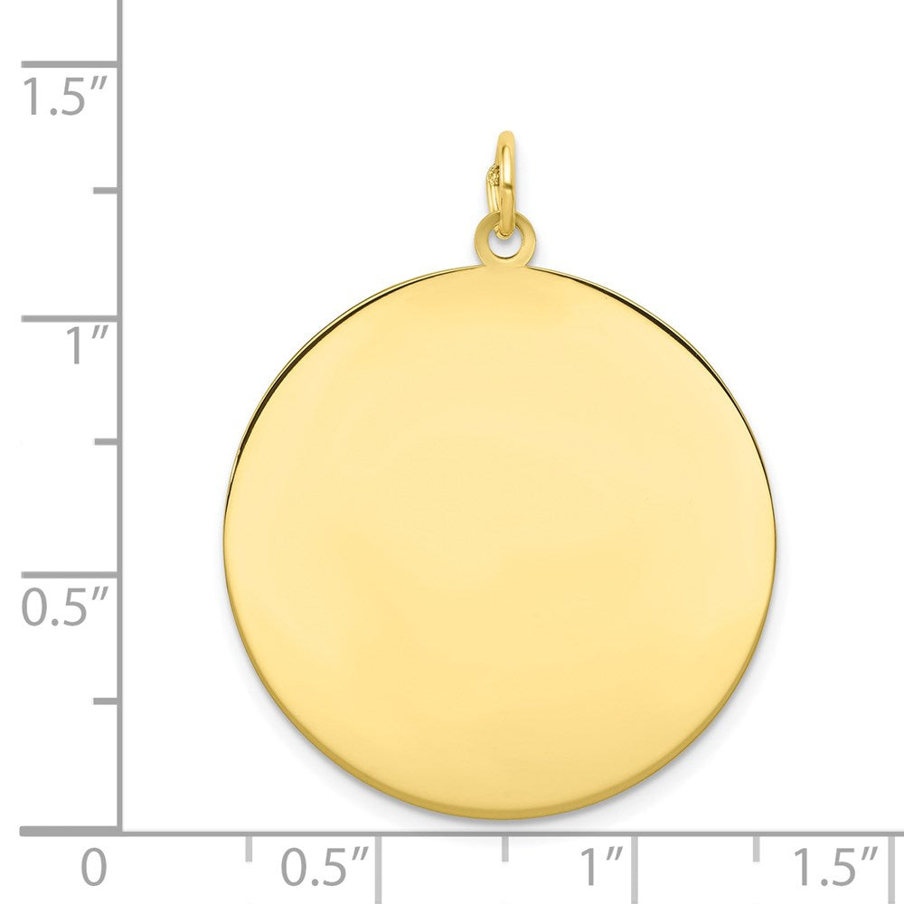 10K Plain .018 Gauge 28.5x Circular Engravable Disc Charm