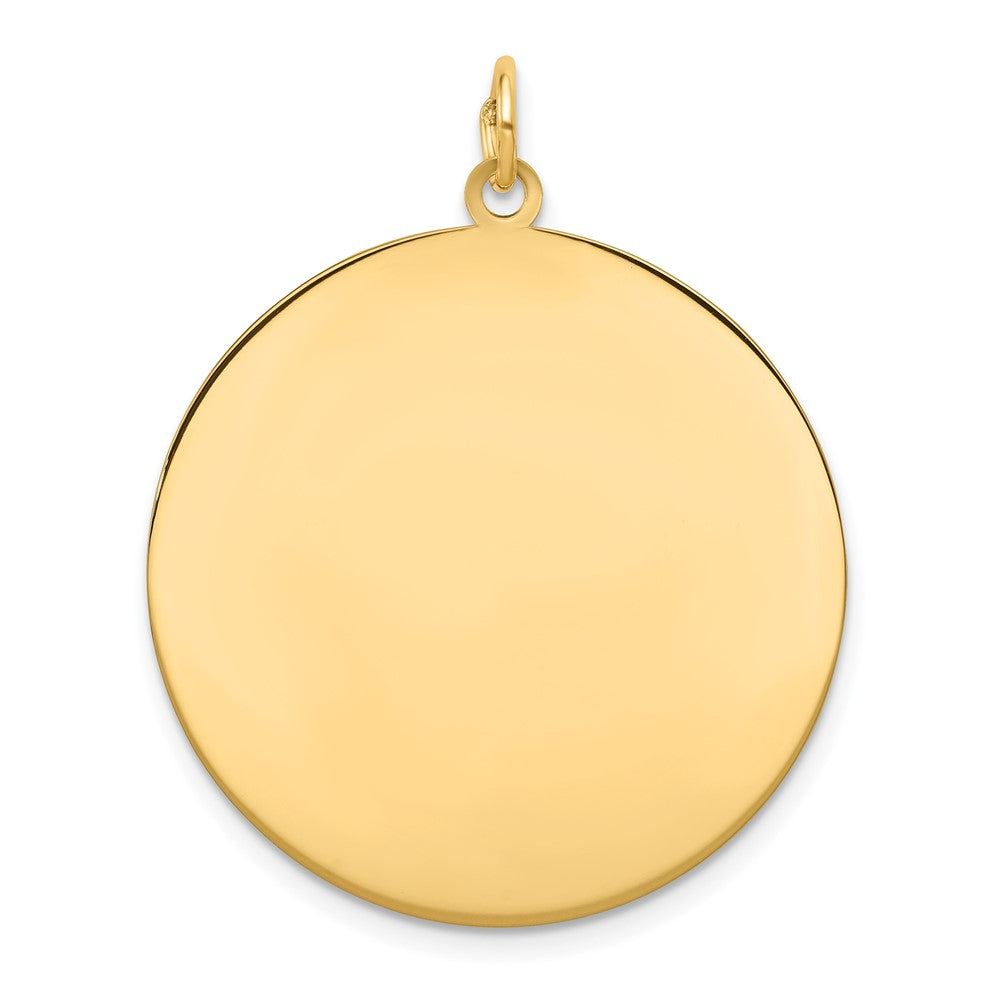 10K Plain .013 Gauge 28.5x Circular Engravable Disc Charm