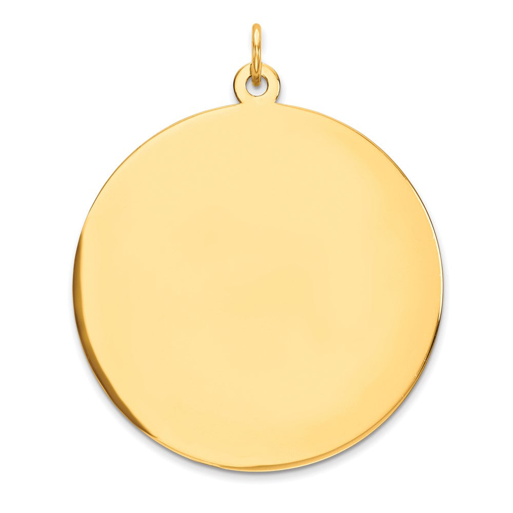 10K Plain .018 Gauge 31.75x Circular Engravable Disc Charm
