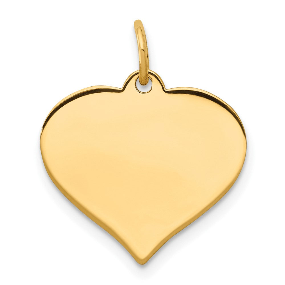 10k Plain .013 Gauge 16.8x Heart Disc Charm