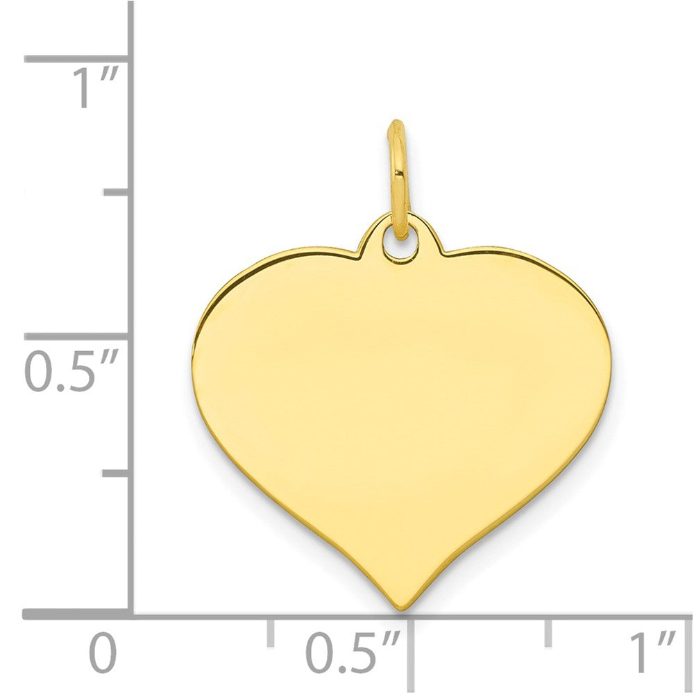 10k Plain .018 Gauge 19.3x Heart Disc Charm