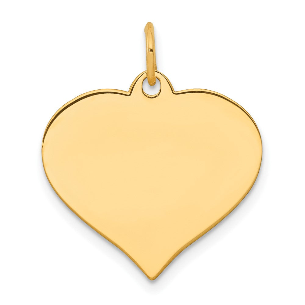 10k Plain .013 Gauge 19.3x Heart Disc Charm