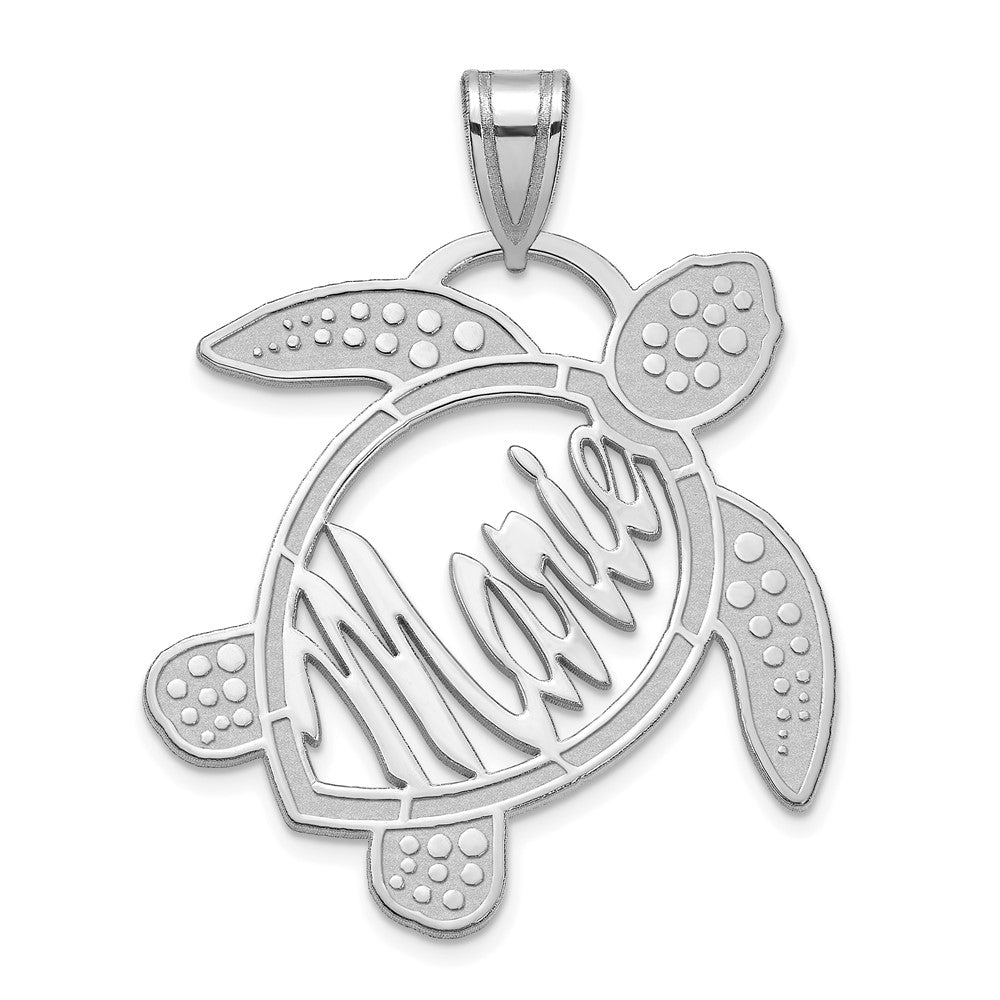 10K White Gold Sea Turtle with Name