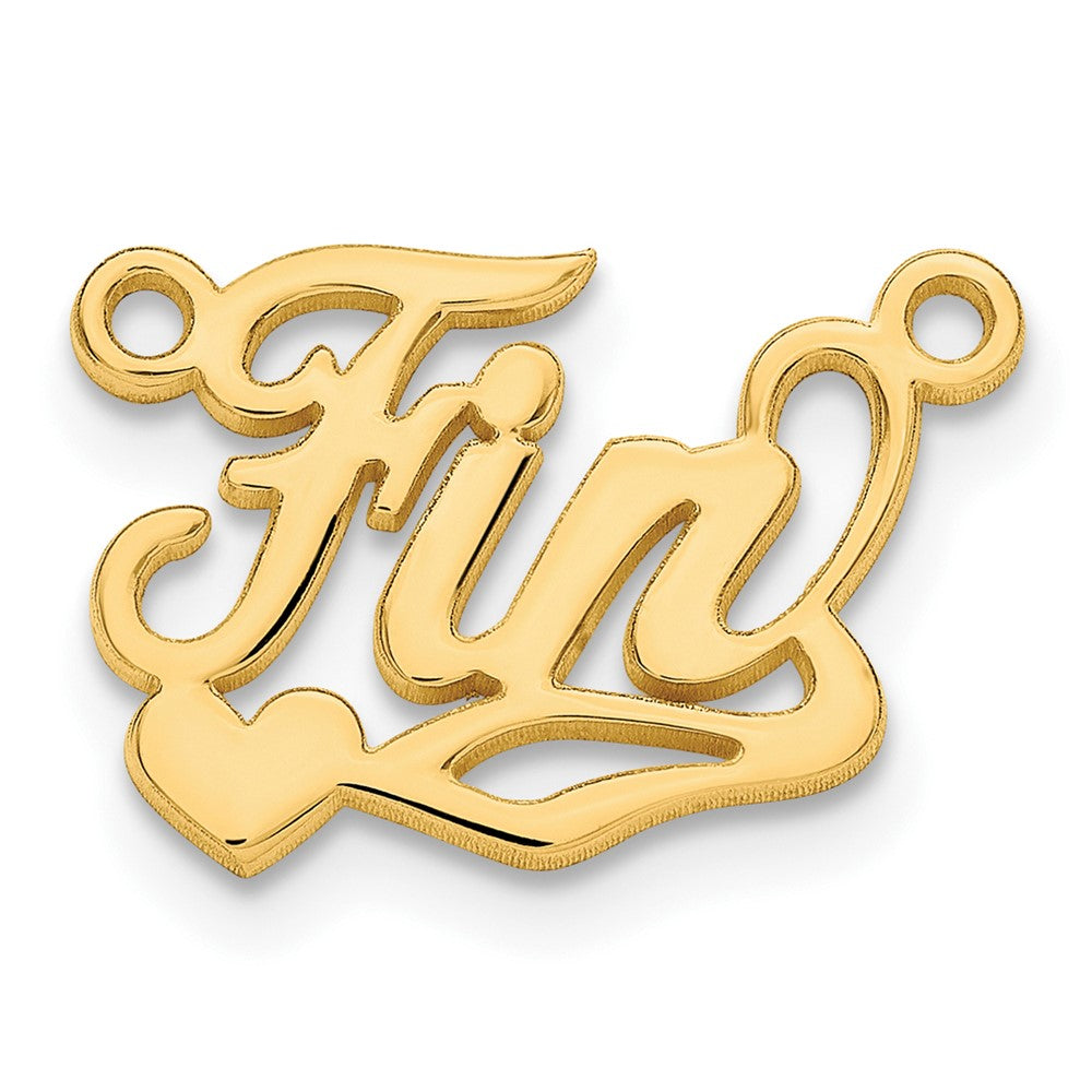 10k Yellow Gold Polished Heart Name Plate