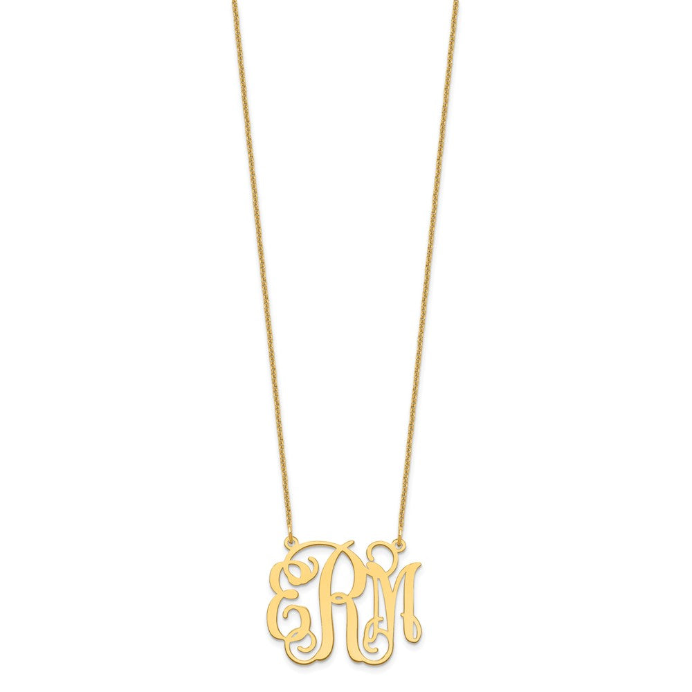 10k Yellow Gold Medium Monogram Necklace