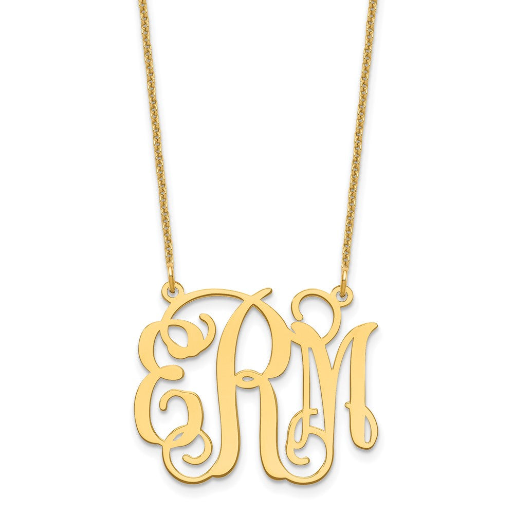 10k Yellow Gold Medium Monogram Necklace