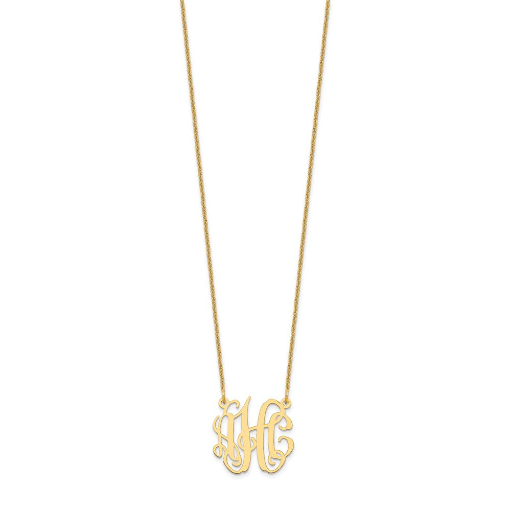 10k Yellow Gold Small Monogram Necklace