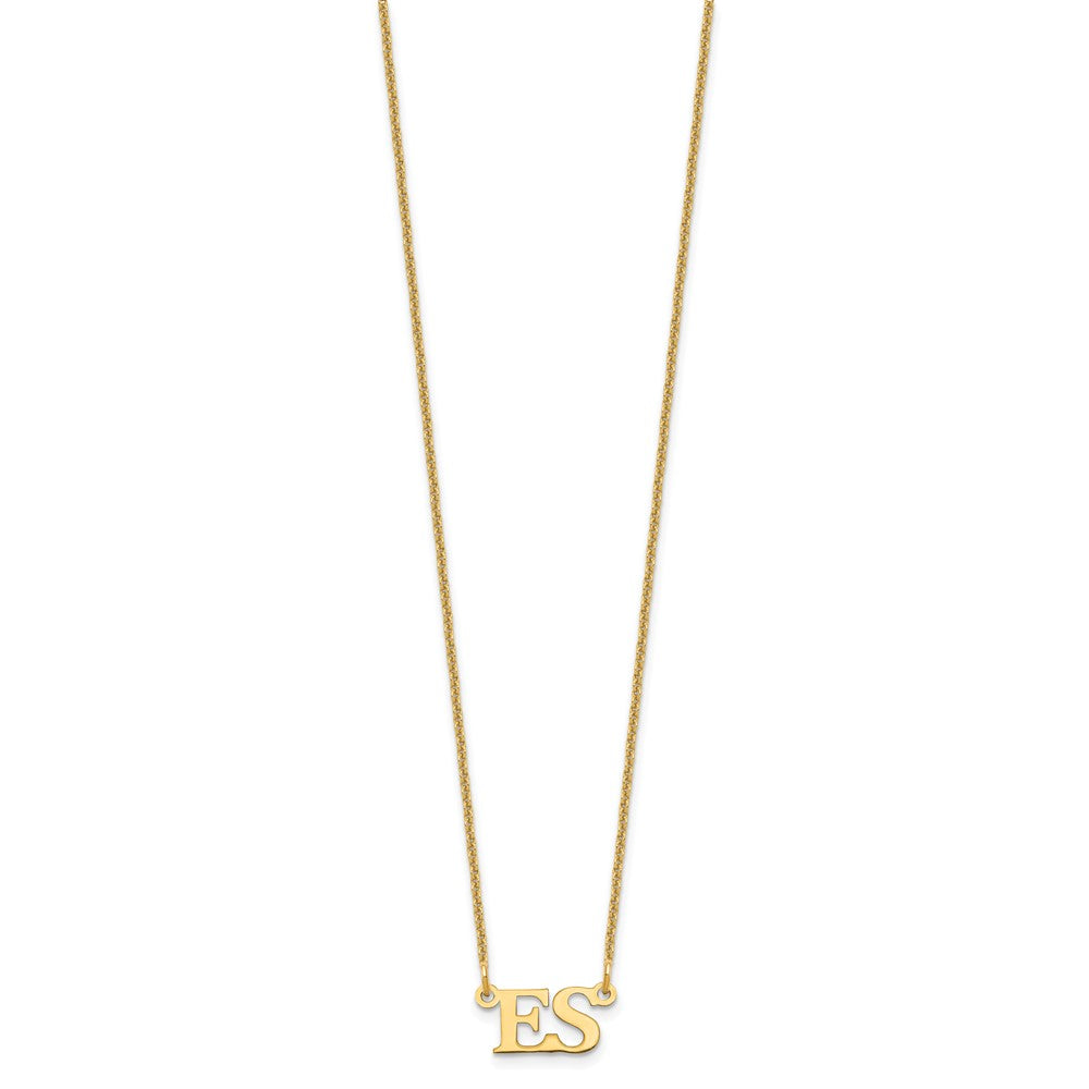 10k Yellow Gold Small Initials Necklace