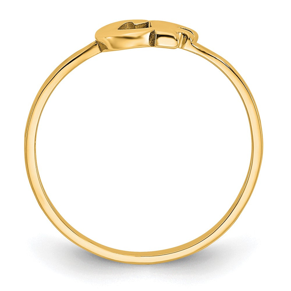10k Yellow Gold Script or Block Font Double Initial Ring