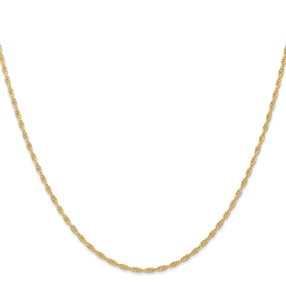 14K Carded Cable Rope with Spring Ring Clasp Chain