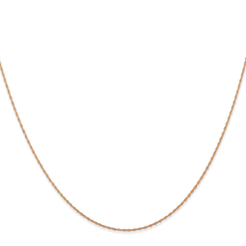 14K Rose Gold Carded Cable Rope with Spring Ring Clasp Chain