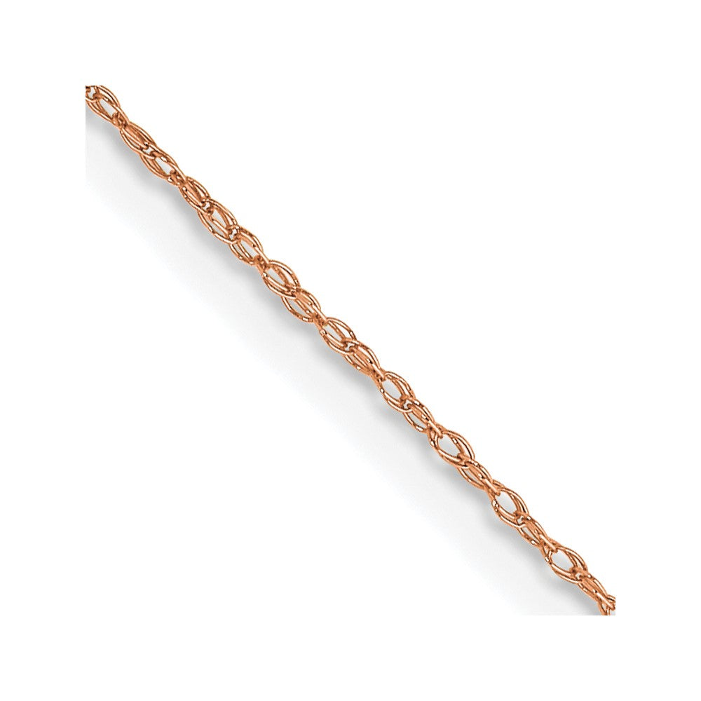 14K Rose Gold Carded Cable Rope with Spring Ring Clasp Chain