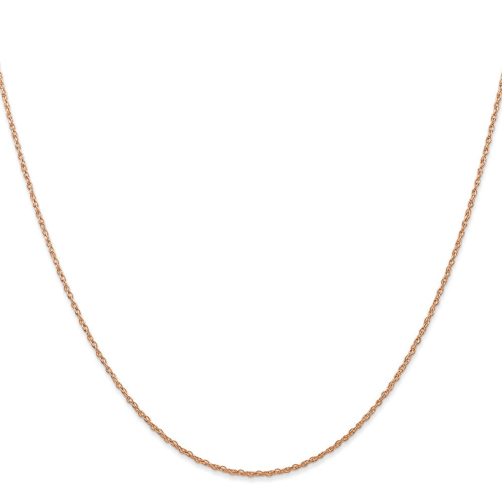 14K Rose Gold Carded Cable Rope with Spring Ring Clasp Chain