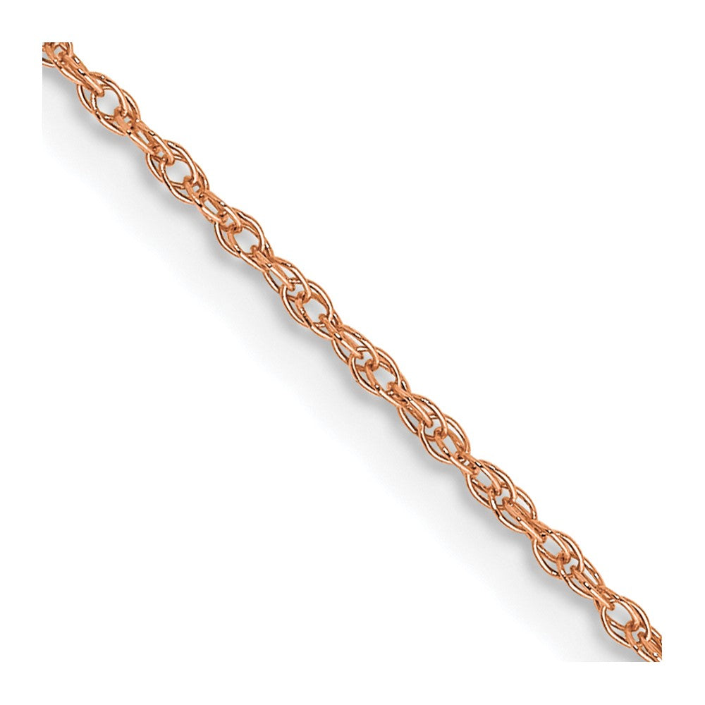 14K Rose Gold Carded Cable Rope with Spring Ring Clasp Chain