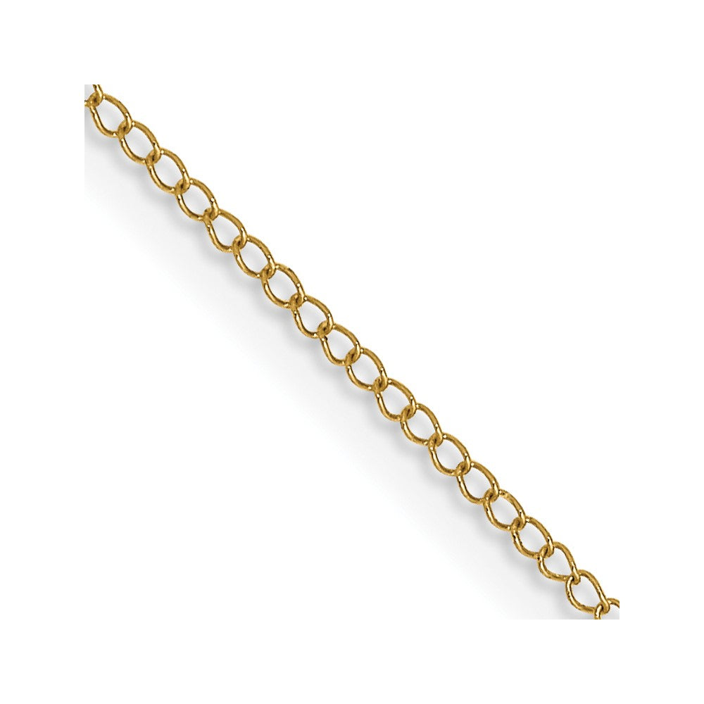 14K Carded Curb with Spring Ring Clasp Chain